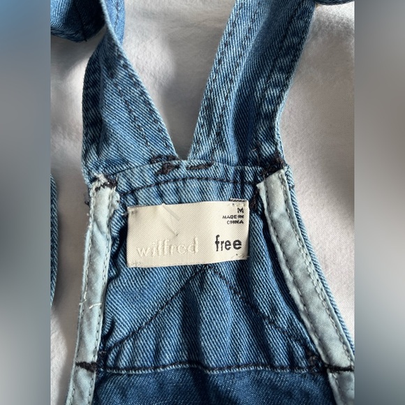 NWT Aritzia Wilfred Free Valletta Overalls Denim Jumpsuit Trendy Boho Romper, M - Picture 13 of 16